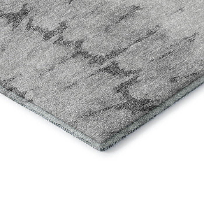 10' X 14' Abstract Washable Area Rug With UV Protection (651298) - Gray / Gold / Ivory