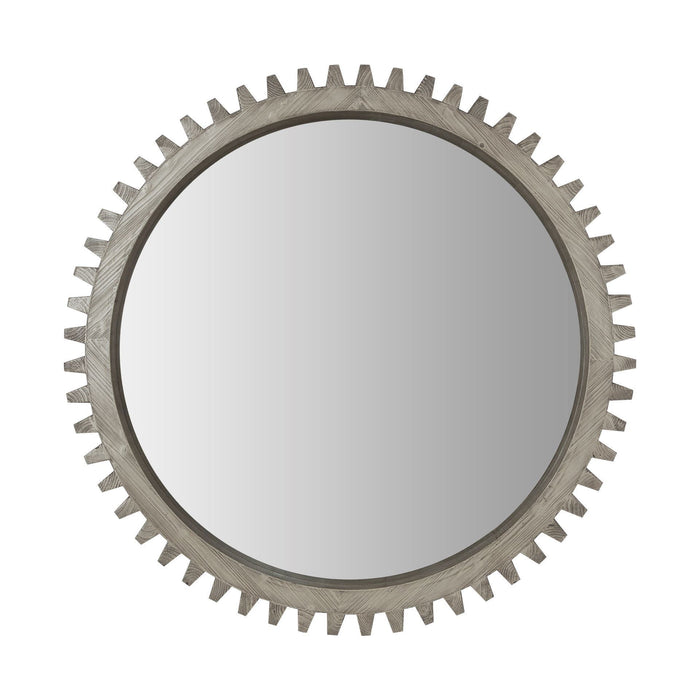 44" Abstract Framed Accent Mirror - Silver