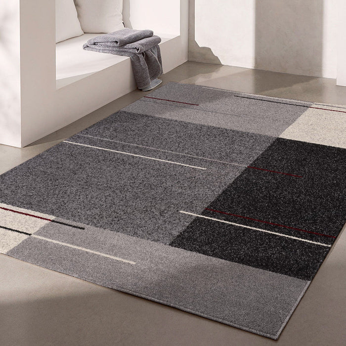 7.8' x 10.5' Modern Geometric Area Rug - Gray