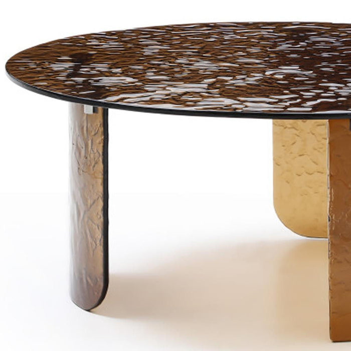 Glass Round Coffee Table - Bronze