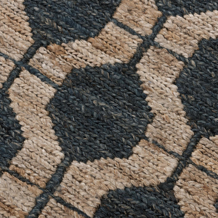 9' X 12' Jute Trellis Hand Woven Area Rug (747099) - Charcoal / Gray