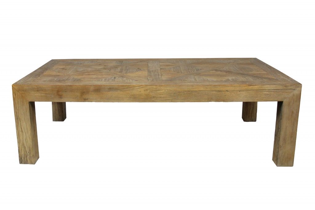 Classic Rectangular Wooden Coffee Table - Natural