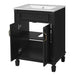 Giga bathroom vanity with top sink and cabinet featuring two soft-closing doors, modern beige wood finish and sleek design