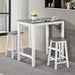 Giga 3-piece counter height dining room set with two stools and a matching table, ideal for casual dining spaces.