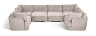 Meridian Furniture Hammond velvet U-shaped sectional sofa with plush upholstery and multiple seating areas, ideal for modern living rooms.