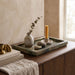 Marble tray by Meridian Furniture featuring a sleek, polished genuine marble surface with raised edges for elegant serving or decor.