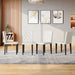 Set of Giga dining chairs with ergonomic buckle backrests, ideal for family dining rooms, showcasing comfortable, stylish seating.