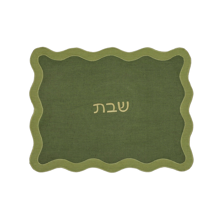 Organic Cotton / Linen Wavy Challah Cover