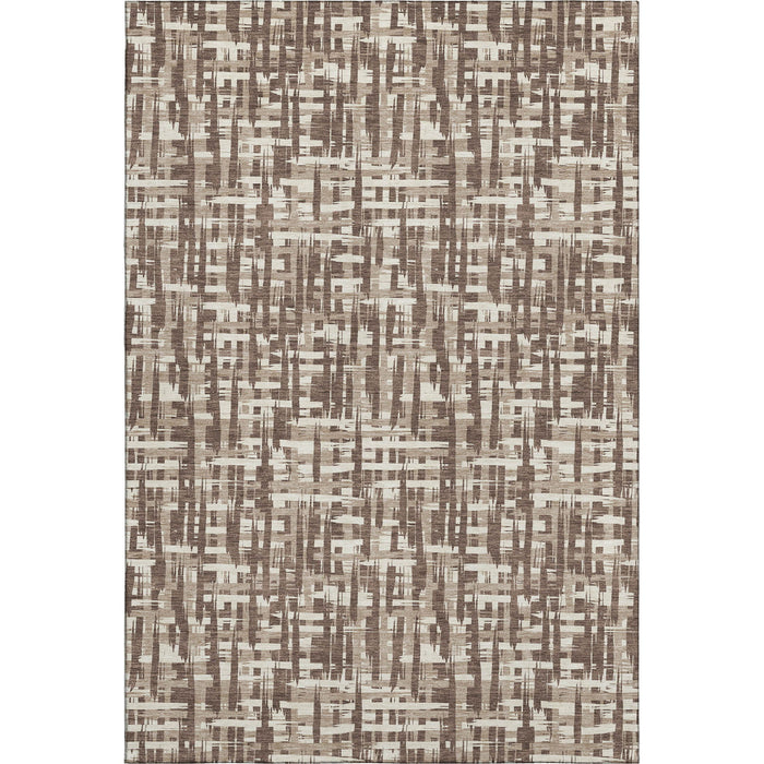 10' X 14' Abstract Geometric Washable Area Rug With UV Protection (682967) - Brown / Beige / Ivory