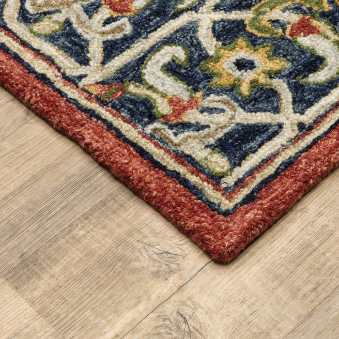 8' x 10' Bohemian Rug - Red And Blue