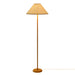 TOV Furniture Keria vegan leather and raffia designer floor lamp with natural finish, featuring a tall, elegant standing design.