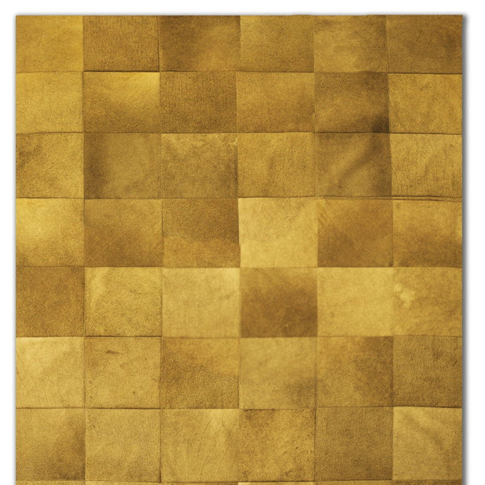 5' X 8' Cowhide Patchwork Area Rug (544483) - Tan