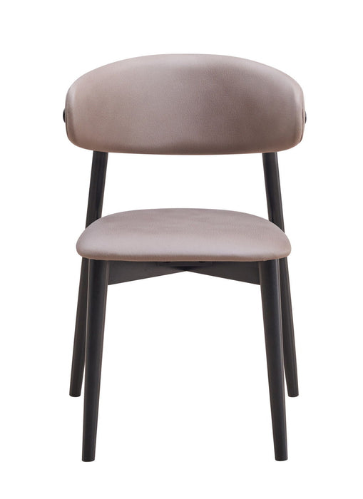 Upholstered Fabric Open Back Dining Side Chairs (Set of 2) - Gray