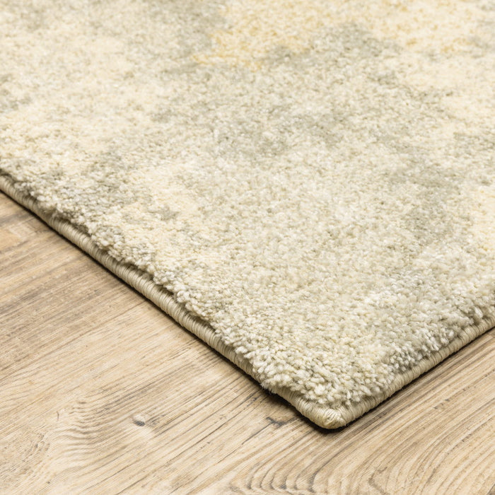 6' x 9' Abstract Power Loom Stain Resistant Area Rug - Gray Ivory Beige And Taupe