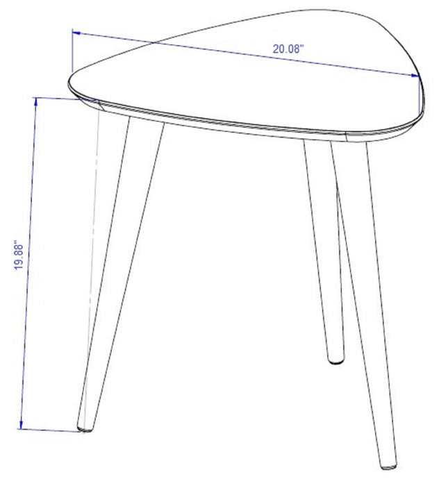 Manhattan Utopia - Triangle Table - White