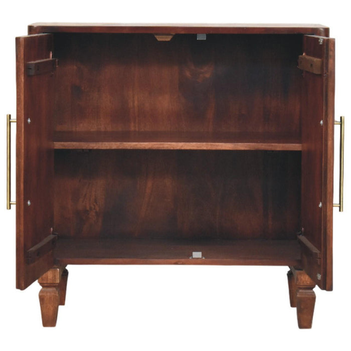 Round Accent Cabinet With Single Door (738388) - Brown