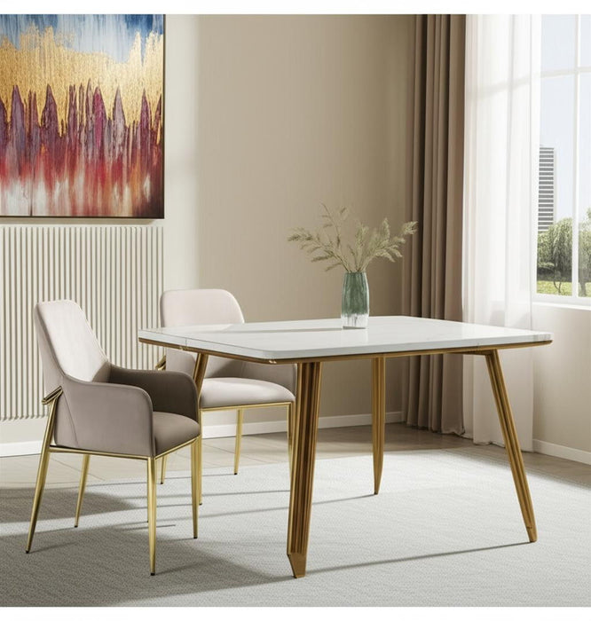 Velvet Wood Metal Dining Side Chairs (Set of 2) - Gray