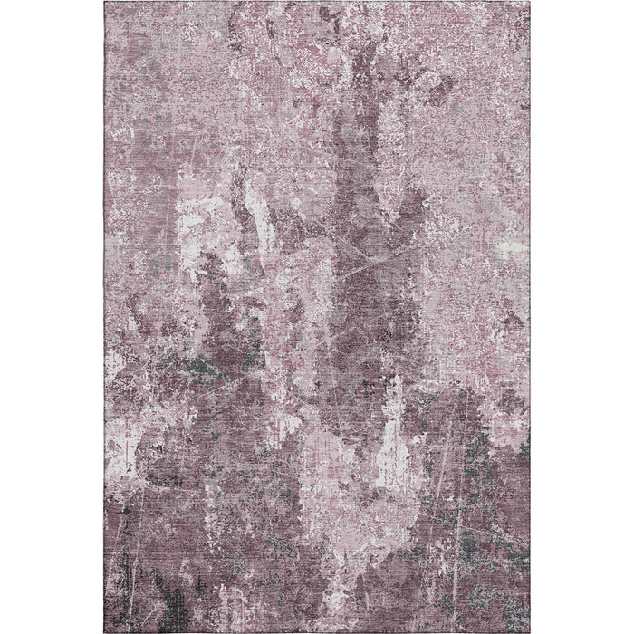 10' X 14' Abstract Washable Area Rug With UV Protection (693396) - Pink / Charcoal / Ivory