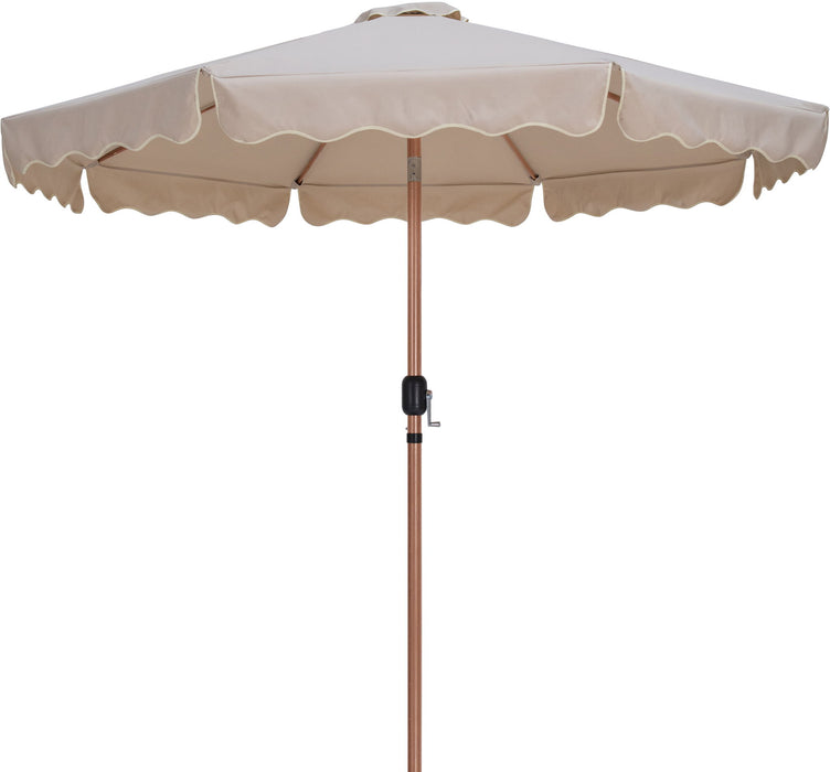 Amalfi - Aluminum Patio Umbrella - Black Base / Light Brown Pole