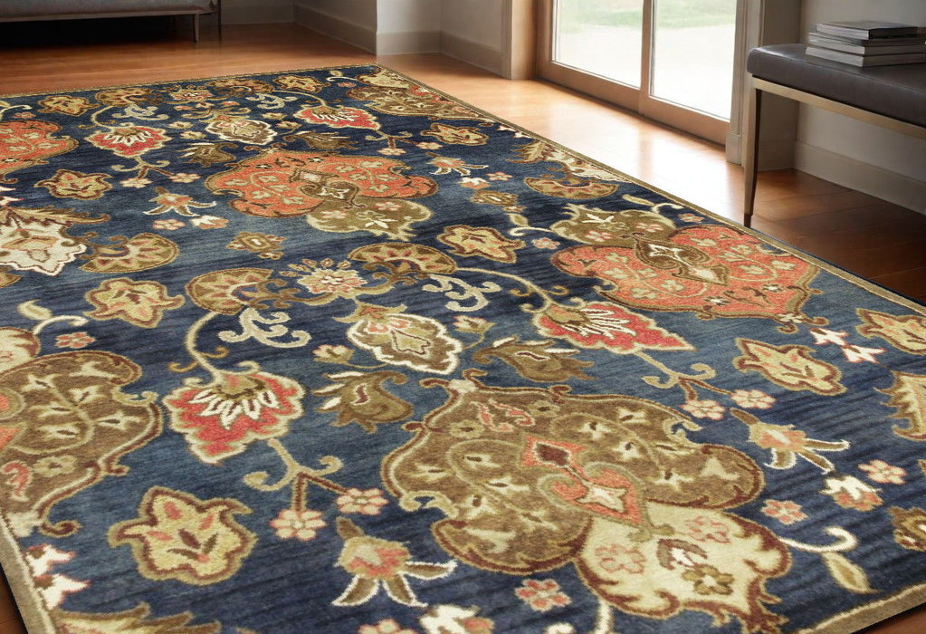 60" x 96" Wool Rug - Navy