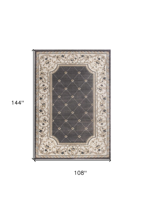 9' x 12' Polypropylene Area Rug - Gray Or Ivory