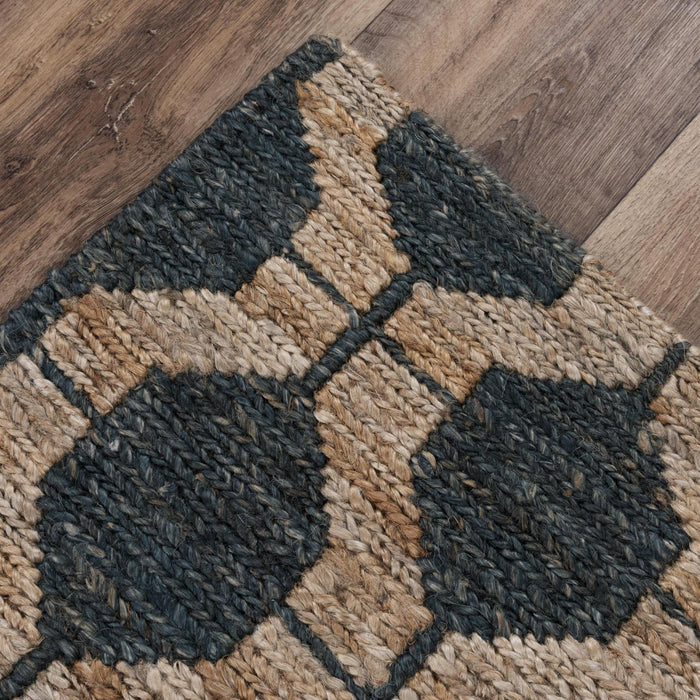 10' X 14' Jute Trellis Hand Woven Area Rug (747100) - Charcoal / Gray