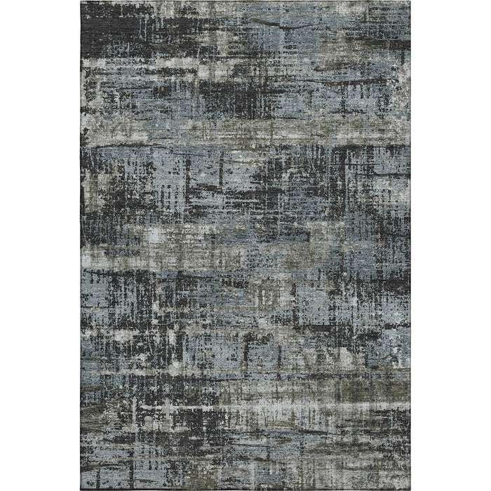 10' X 14' Geometric Washable Area Rug With UV Protection (709708) - Charcoal / Gray / Taupe