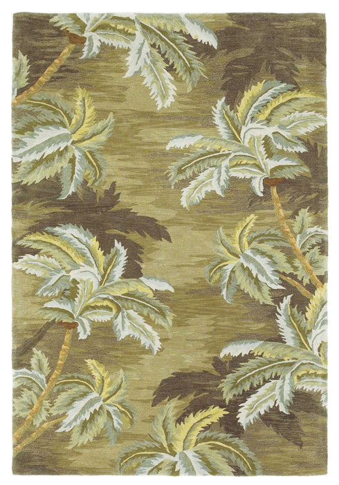 8' x 10' Hand Tufted Palm Trees Indoor Area Rug - Moss Green