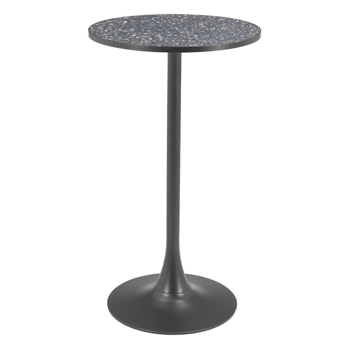 24" Wood Rounded Bar Table - Black