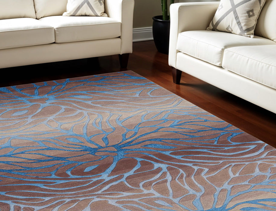 7' X 9' Abstract Area Rug - Gray