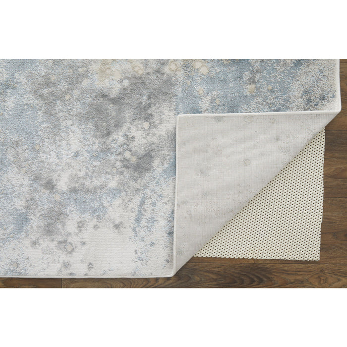 6.6' x 9.5' Abstract Polyester Area Rug - Blue
