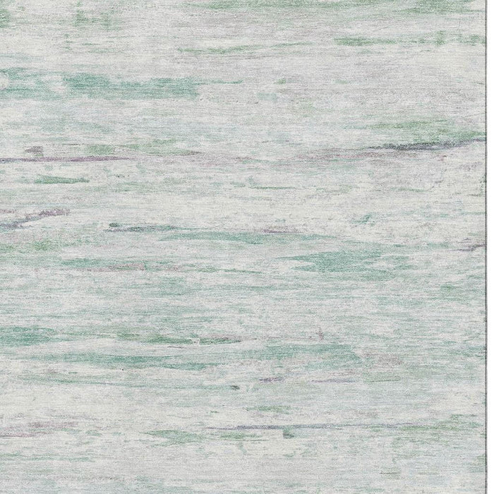 10' X 14' Abstract Washable Area Rug With UV Protection (710124) - Artichoke Green / Ivory