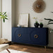 Modern Giga lacquered wooden sideboard with four doors, ideal for living room, dining, or entryway storage.