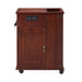 Red Walnut Giga traditional end table with built-in charging station, USB ports, outlets, narrow design, elegant side table.