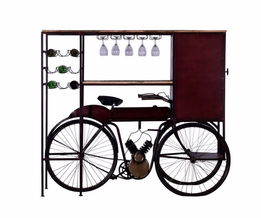 17" X 58.5" X 67.5" Tricycle Delivery Bar - Maroon