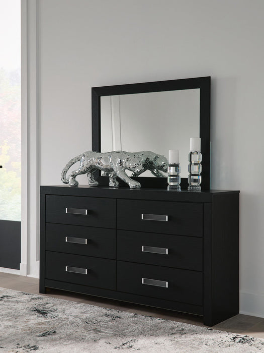 Signature Design by Ashley Maeling six-drawer dresser with sleek wood finish and modern hardware for bedroom storage.