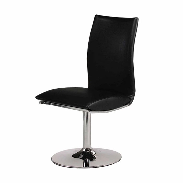 Upholstered Dining Side Chairs (Set of 2) - Black / Silver