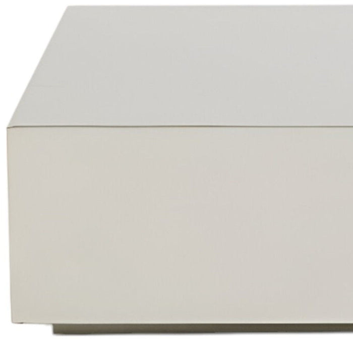 Modern Stainless Steel Coffee Table - Brushed Silver