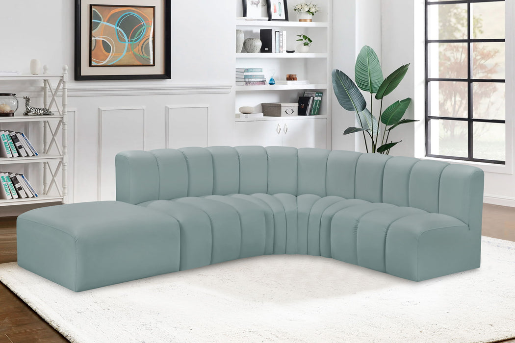 Arc - Faux Leather 5 Piece Corner Modular Sofa
