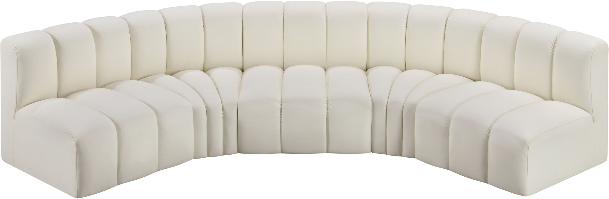 Arc - Faux Leather 5 Piece U-Shaped Modular Sofa