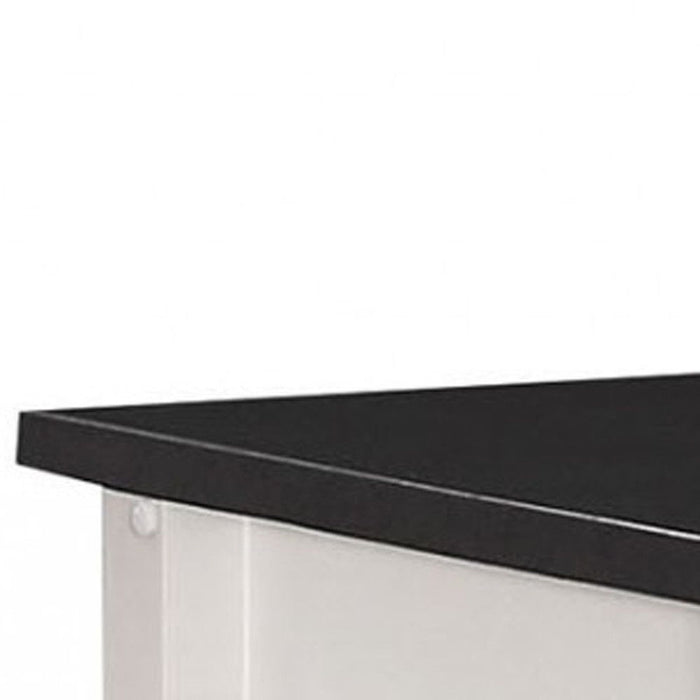 Rubber Wood Kitchen Cart - Black / White