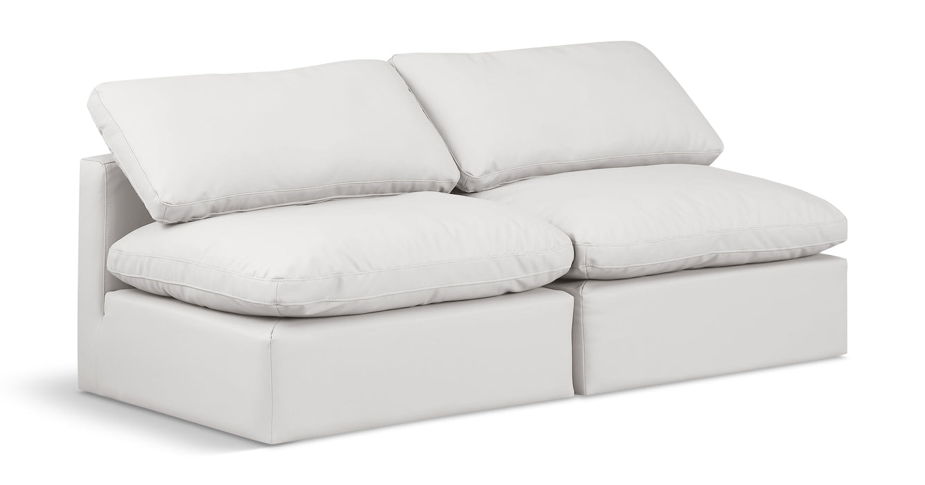 Indulge - Faux Leather 2 Seat Modular Armless Sofa