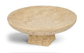 Genuine Travertine Bowl from Meridian Furniture's Colannade collection, showcasing natural stone texture and elegant design.