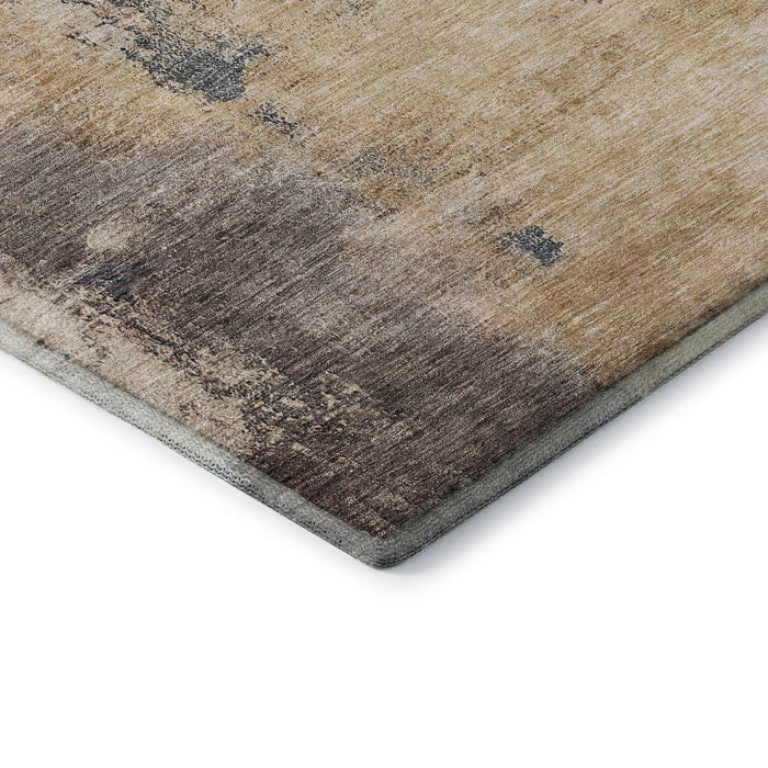 10' X 14' Abstract Washable Area Rug With UV Protection (683530) - Gold / Ivory / Blue