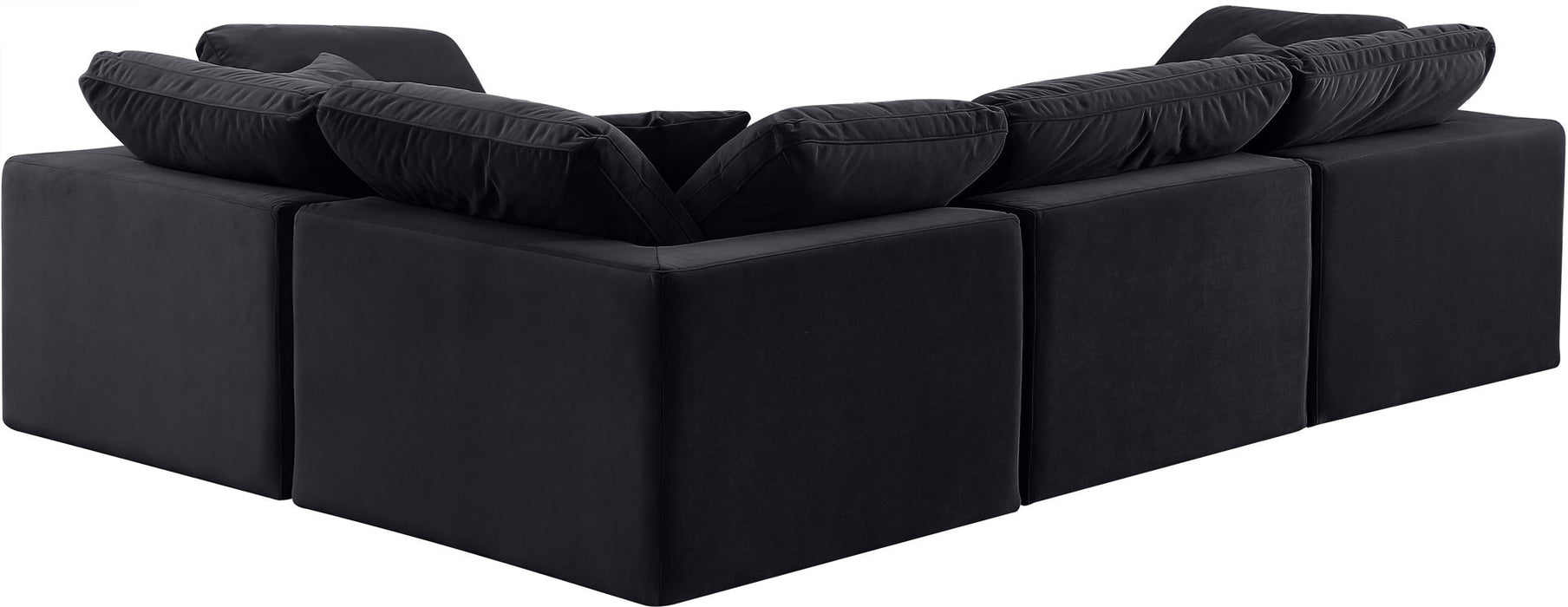 Comfy - 4 Piece Velvet Modular Sectional