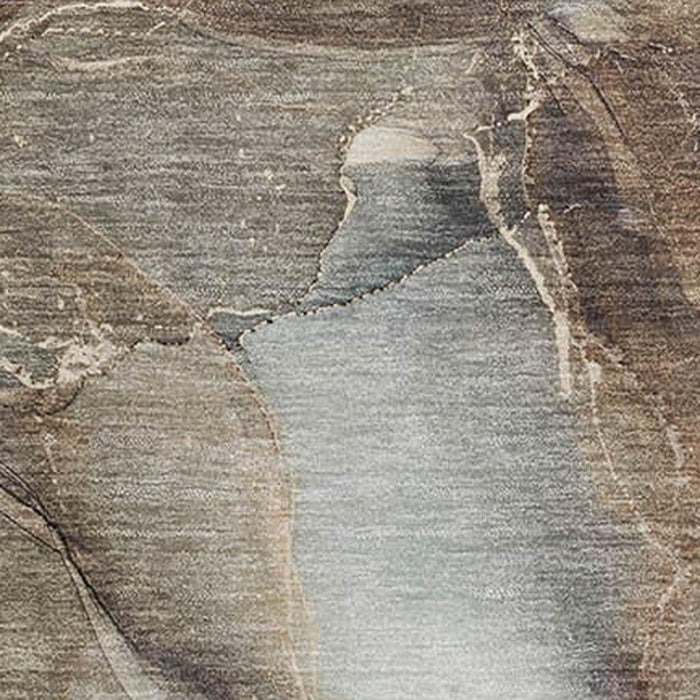 8' X 10' Abstract Washable Area Rug With UV Protection (647360) - Brown / Ivory / Gray