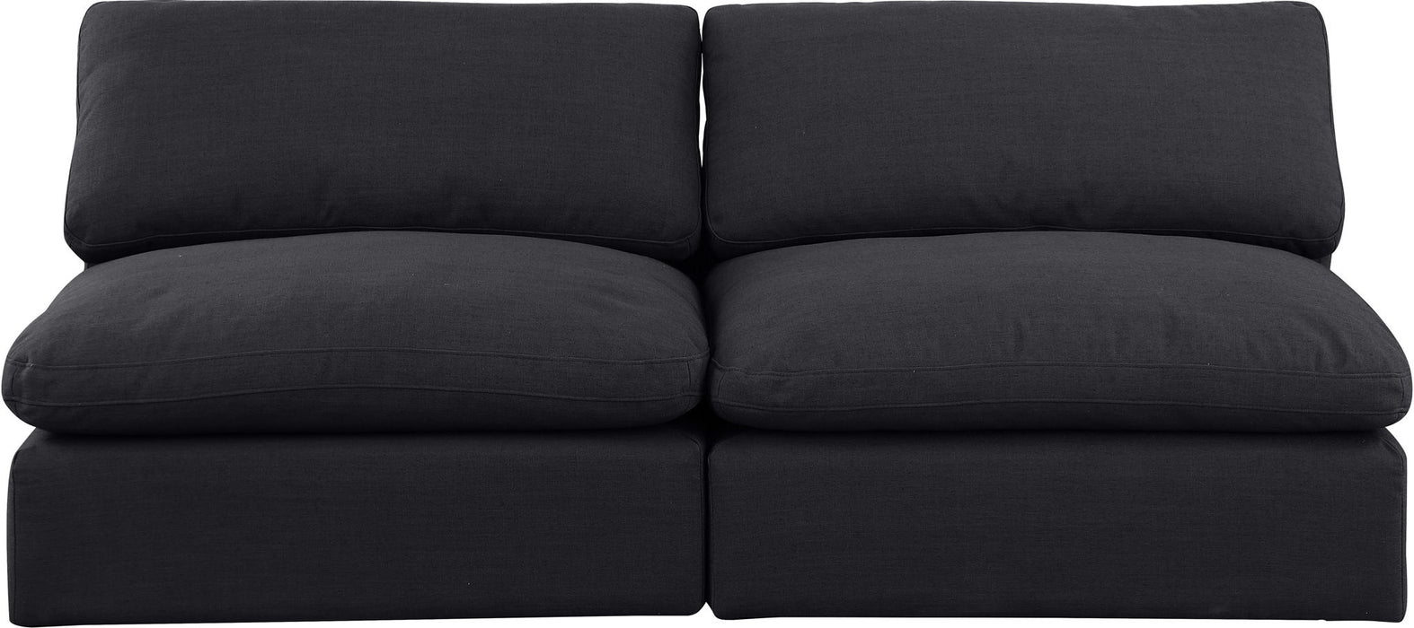 Comfy - Linen Modular Armless Sofa 2 Seats