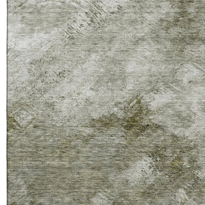 10' X 14' Abstract Washable Area Rug With UV Protection (650542) - Taupe / Ivory / Gray