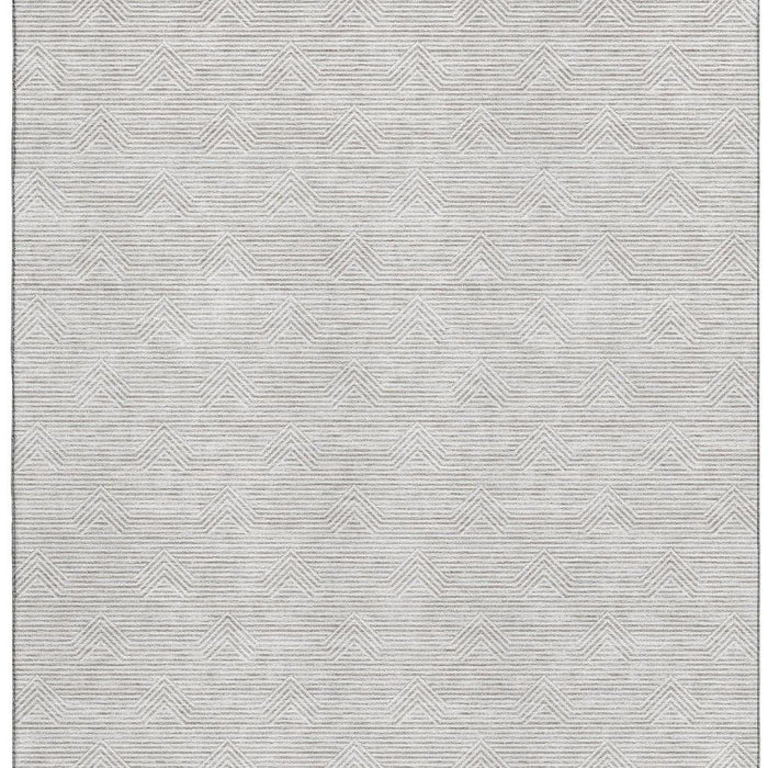 10' X 14' Abstract Geometric Washable Area Rug With UV Protection (672374) - Taupe / Ivory