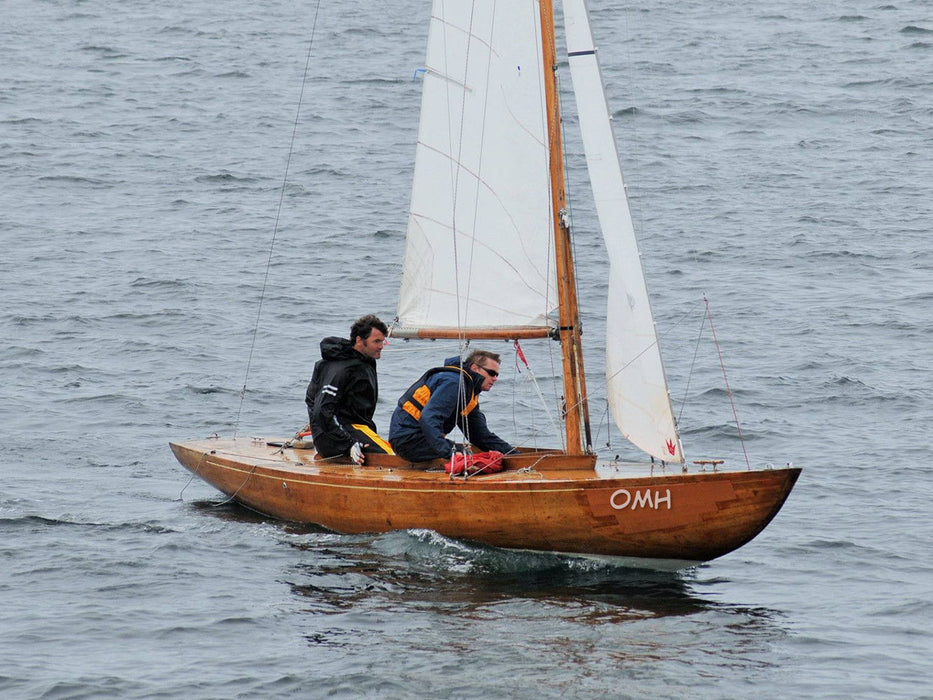 Hand Painted Model Boat (624611) - Light Brown / White